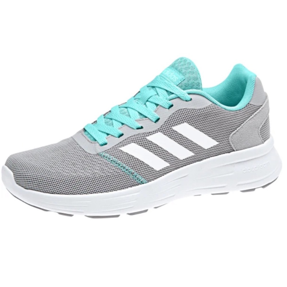 10 Adidas Cloudform Sneakers Tennis Shoes Workout Casual Athleisure grey green